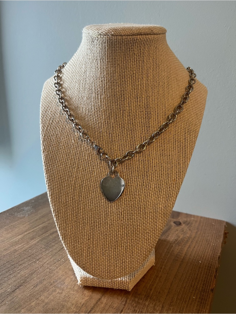 Y2K style Silver Heart Pendant Chain Necklace